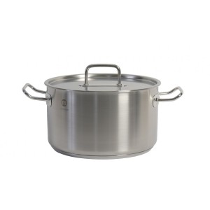 Metalac, Hluboký kastrol s poklicí 26 cm, 8 l, INOX PROFESSIONAL