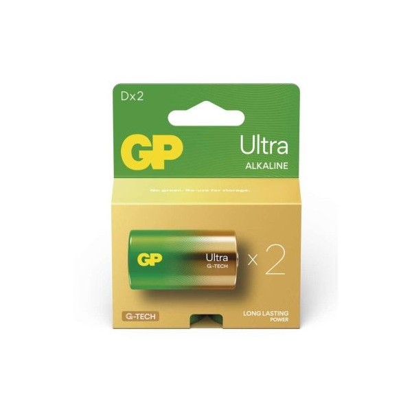 GP alkalická baterie ULTRA D (LR20) 2PP