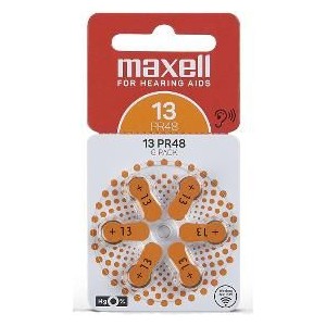 AZ13/PR48 ZINK AIR 6PK MAXELL