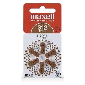 AZ312/PR41 ZINK AIR 6PK MAXELL