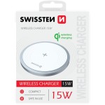 WIRELESS NABÍJEČKA 15W BÍLA SWISSTEN