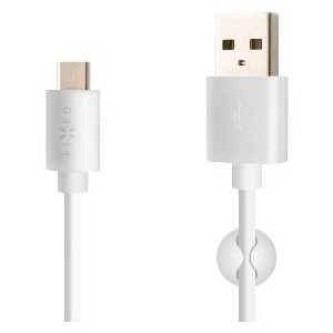 USB/USB-C kabel, USB 2.0, 1m,bílý FIXED