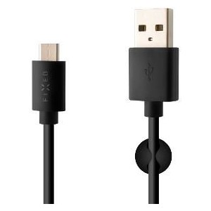 USB/USB-C kabel, USB 2.0, 1m,černý FIXED