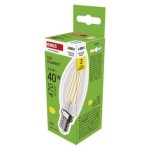 LED žárovka Filament svíčka / E14 / 3,4 W (40 W) / 470 lm / neutrální bílá