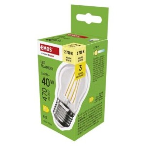 LED žárovka Filament Mini Globe / E27 / 3,4 W (40 W) / 470 lm / teplá bílá