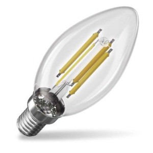 LED žárovka Filament svíčka A CLASS / E14 / 3,8 W (60 W) / 806 lm / neutrální bílá