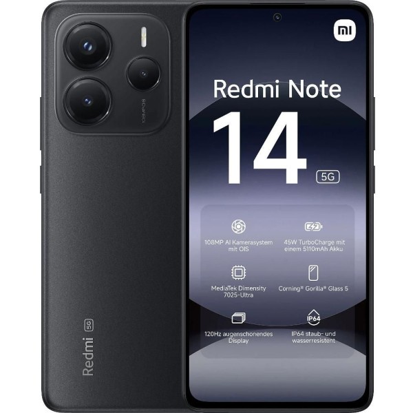 Redmi Note 14 5G 8/256GB Black XIAOMI