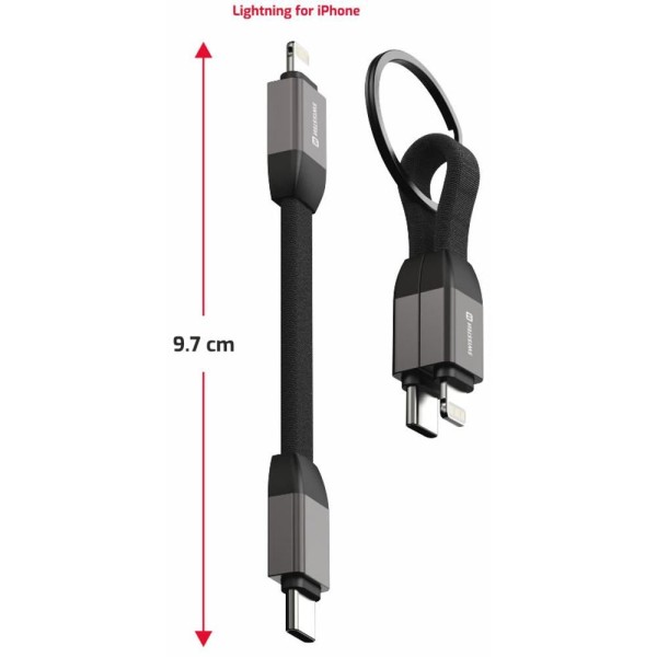 71551030 USB C/Lightning 9,7CM SWISSTEN