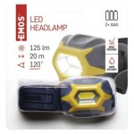 COB LED čelovka P3532, 125 lm, 20m, 3× AAA