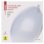 LED přisaz. svítidlo Cori s pohyb. čidl., kr. 18W n.b., IP44