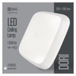 LED přisazené svítidlo Dori, čtvercové bílé 18W neut.b.,IP54