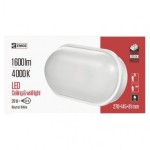 LED přisazené svítidlo, oválné bílé 20W neutrální bílá, IP65