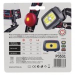 CREE LED + COB LED čelovka P3531, 330 lm, 65m, 3× AAA