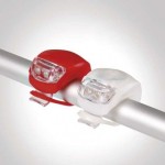 LED přední + zadní svítilna na kolo P3921 na 2× CR2032,10 lm