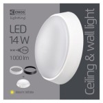 LED přisazené svítidlo, kruhové černá/bílá 14W teplá bílá