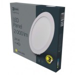 LED panel 297mm, kruhový vestavný bílý, 24W teplá bílá