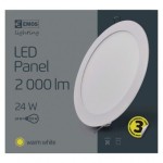 LED panel 297mm, kruhový vestavný bílý, 24W teplá bílá