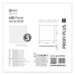 LED panel 60×60, čtvercový vestavný bílý, 40W neutrální bílá