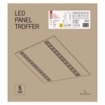 LED panel troffer 60×60, čtvercový vestavný bílý, 27W, neutrální bílá, UGR