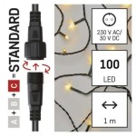 Standard LED spojovací vánoční řetěz – záclona, 1x2 m, venkovní, teplá bílá