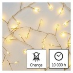 LED vánoční nano řetěz – ježek, 2,4 m, 3x AA, vnitřní, teplá bílá, časovač