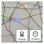 LED vánoční nano řetěz zelený, 4 m, venkovní i vnitřní, multicolor, časovač