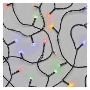 LED vánoční řetěz, 4 m, venkovní i vnitřní, multicolor, časovač