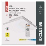 LED přisazené svítidlo EXCLUSIVE, čtvercové 18W frameless, stmív. se změnou CCT, CRI)95