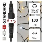 Standard LED spojovací vánoční řetěz, 10 m, venkovní, teplá/studená bílá