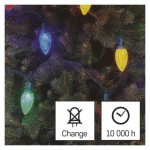 LED vánoční řetěz, barevné žárovky, 9,8 m, multicolor, multifunkce