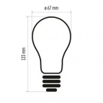 LED žárovka Filament A67 11W E27 teplá bílá