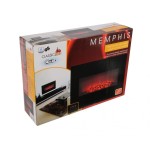 IGOTHERM, elektrický nástěnný krb MEMPHIS s ventilátorem, 1800W, 220-240V/50Hz, 66x46x13cm