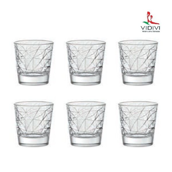 VIDIVI, sklenky DOLOMITI, 0,22 l, průměr 8 cm, výška 8,4 cm, sada 6 ks v balení