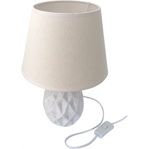 DUE ESSE, Stolní lampa bílé kosočtverce 32 cm