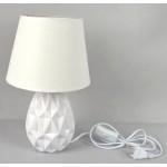 DUE ESSE, Stolní lampa bílé kosočtverce 32 cm