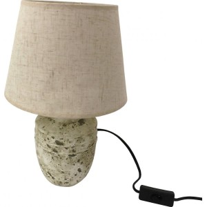 DUE ESSE, Stolní lampa Antica 33,5 cm, starý kámen - zelený nádech