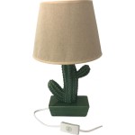 DUE ESSE, Stolní lampa zelená se zeleným kaktusem 38 cm