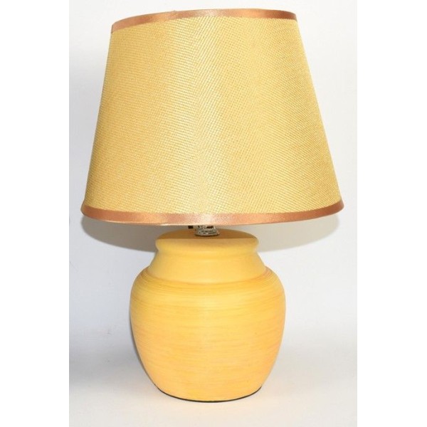 DUE ESSE, Žlutá stolní lampa 30 cm, keramika