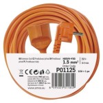 Prodlužovací kabel – spojka, 25m, 3× 1,5mm, oranžový