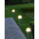 Koopman, set 5 ks závěsných solárdních LED lamp ProGarden, průměr 6 cm, výška 36 cm, nerez/sklo