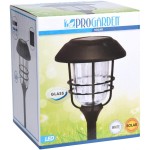 Koopman, Solární LED lampa ProGarden průměr 17 cm, výška 58 cm, hliník_sklo