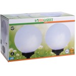 Koopman, Set 2 ks solárních LED svítilen ProGarden s koulí průměr 20 cm, výška 52 cm