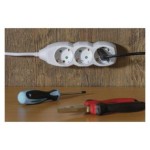 Prodlužovací kabel 3 m / 3 zásuvky / bílý / PVC / 1,5 mm2