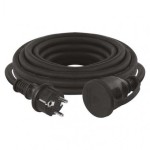 Venkovní prodlužovací kabel 5 m / 1 zásuvka / černý / guma-neopren / 250 V / 1,5 mm2 SCH