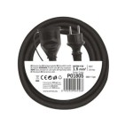 Venkovní prodlužovací kabel 5 m / 1 zásuvka / černý / guma-neopren / 250 V / 1,5 mm2 SCH