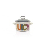 Metalac Juicy_Tasty, hluboký smaltovaný hrnec Standard s poklicí 16 cm, 2 l