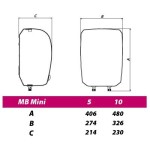 Metalac bojler EZV 5N - Mini horní 274 x 406 x 214 mm, 117971