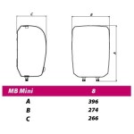 Metalac bojler MC 8N - Mini horní 274 x 396 x 266 mm, 128870